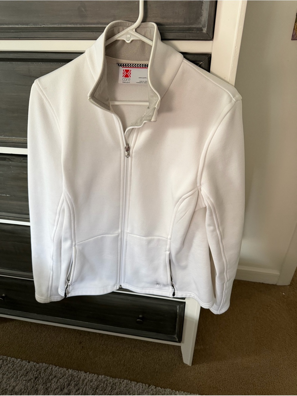 Spyder Women's White Full-Zip Teddy Jacket
